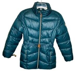 Michael Michael Kors Puffer Jacket Teal EUC size 14 Girls